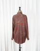 80s allegri Geometric Abstract Rayon Shirt