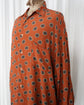 90s GIORGIO ARMANI Rayon Circle Dot Shirt "MADE IN ITALY"