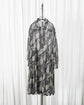 80s GIORGIO ARMANI Wool Chiffon Paisley Pattern Dress