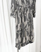 80s GIORGIO ARMANI Wool Chiffon Paisley Pattern Dress