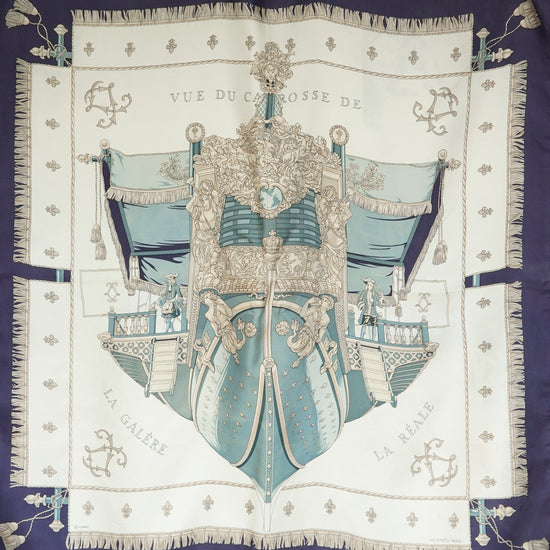 HERMES カレ90 "VUE DU CAROSSE DE LA GALELE LA REALE"