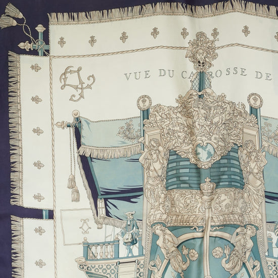 HERMES カレ90 "VUE DU CAROSSE DE LA GALELE LA REALE"