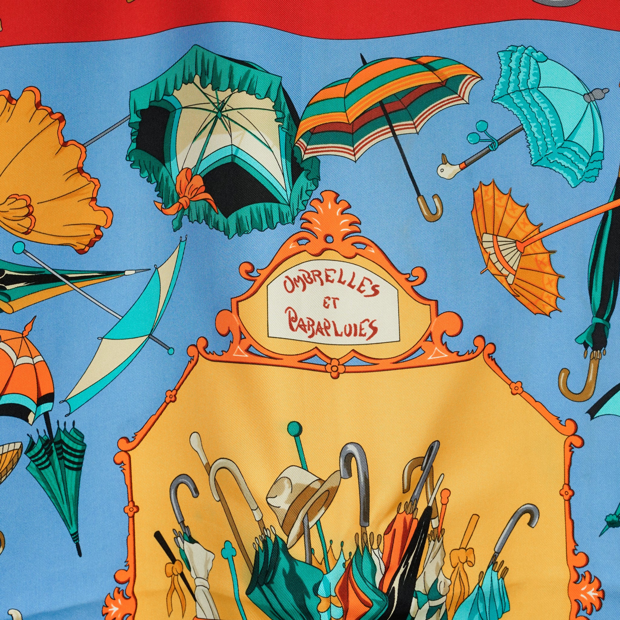 エルメススカーフ カレ90 シルクOMBRELLES ET PARAPLUIES HERMES カレ90 