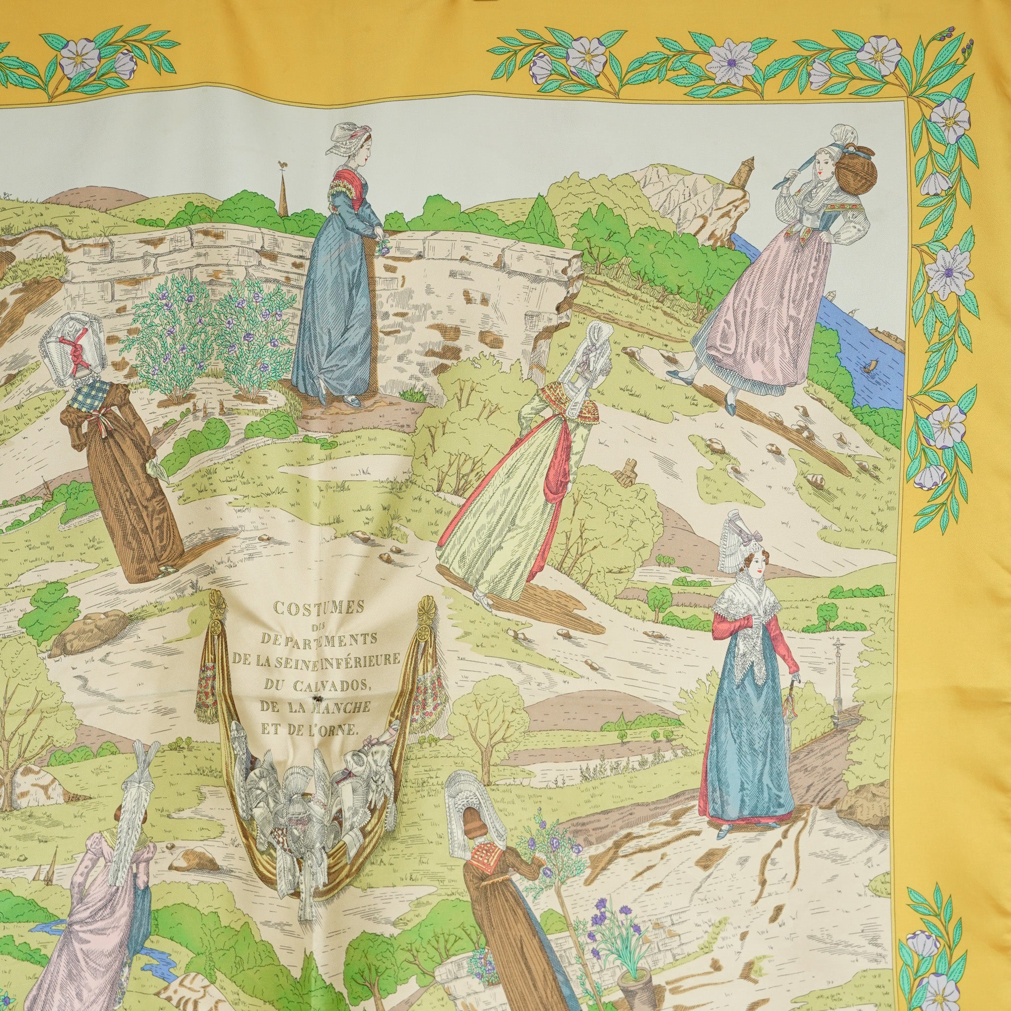 エルメス　シルクスカーフ カレ90現代市民の服装 COSTUMES エルメス カレ90 COSTUMES CIVILS ACTUELS 現代市民の服装