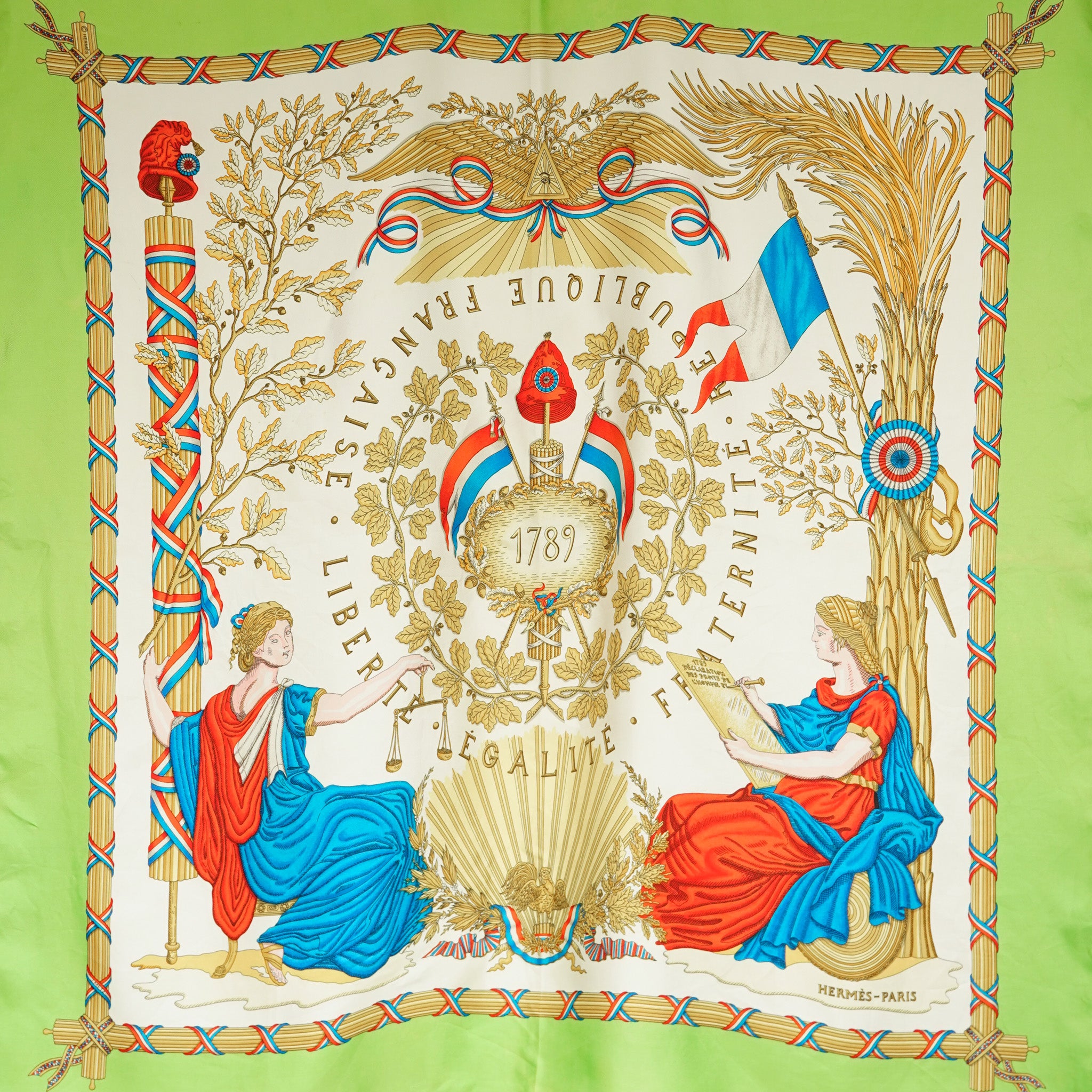 HERMES カレ90「自由、平等、友愛」 フランス革命200周年記念 HERMES カレ90「自由、平等、友愛」 フランス革命200周年記念