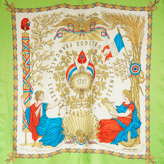 HERMES カレ90 "LIBERTE EGALITE FRATERNITE REPUBL"