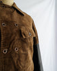 OLD ANATOMICA Made in France belgium motif brown corduroy × black moleskin double breasted work jacket