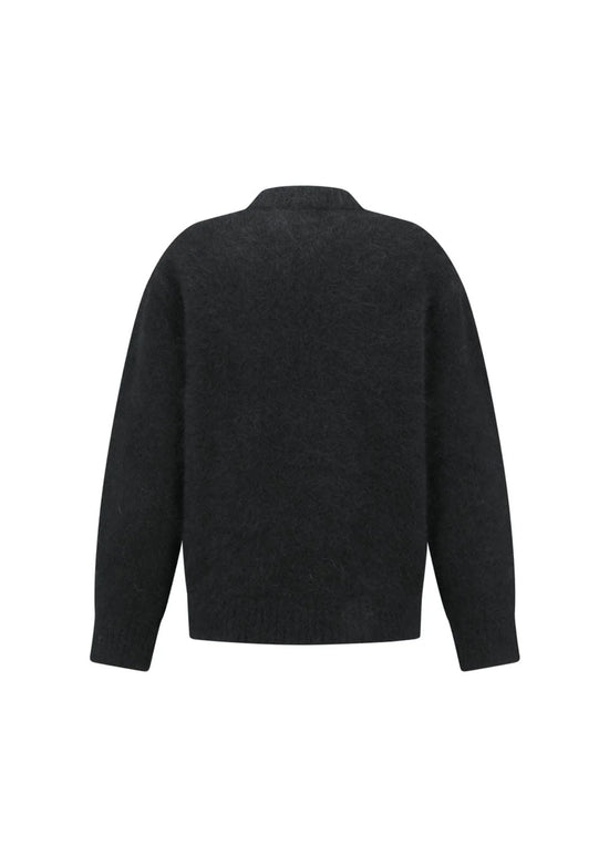 AMOMENTO hairy rounded pullover