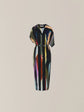 AKIRANAKA Empty stripe dress BK