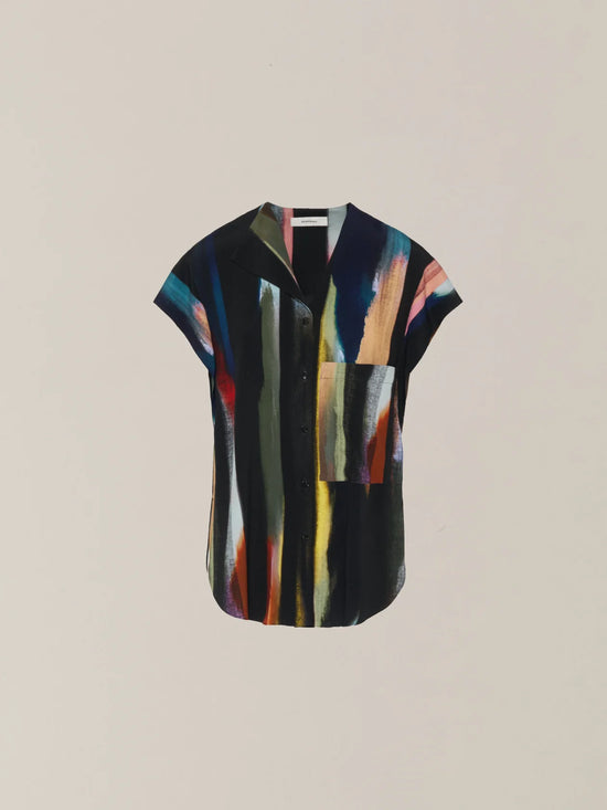 AKIRANAKA Empty stripe shirt BK