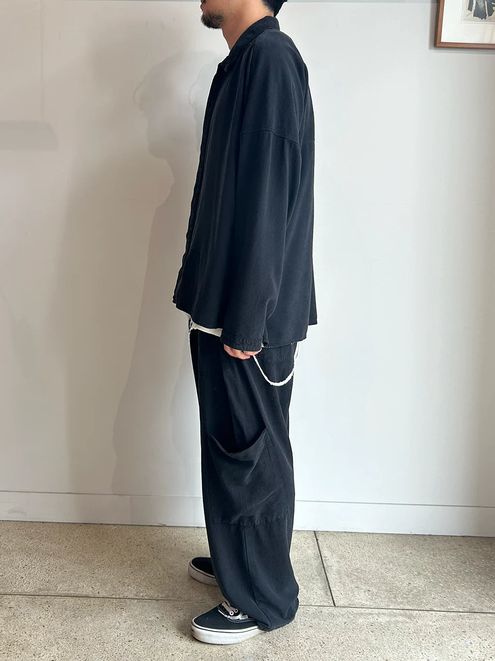 SILK SUEDE BAKER CARGO PANTS – Maison ma Manière SILK SUEDE BAKER CARGO PANTS – Maison ma Manière