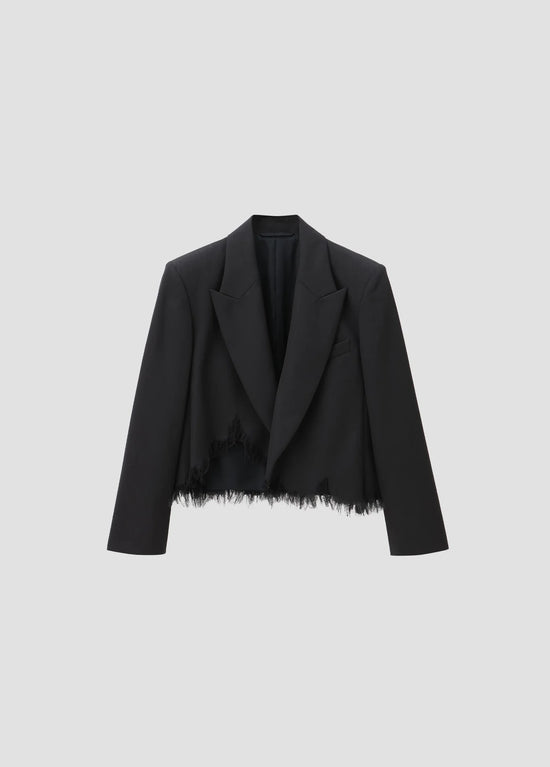 KANAKO SAKAI DISTRESSED WOOL BLAZER