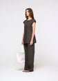 AMOMENTO linen curved vest
