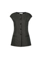 AMOMENTO linen curved vest