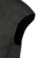AMOMENTO linen curved vest