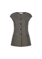 AMOMENTO linen curved vest