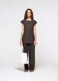 AMOMENTO linen tuck pants