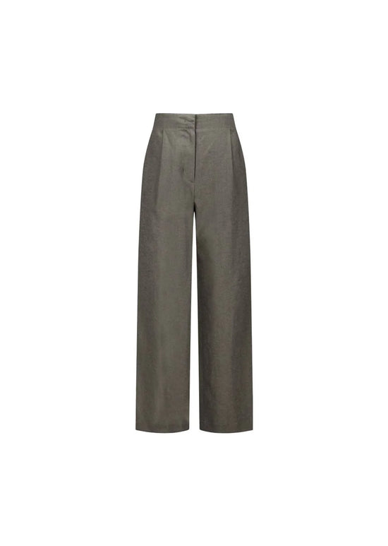 AMOMENTO linen tuck pants