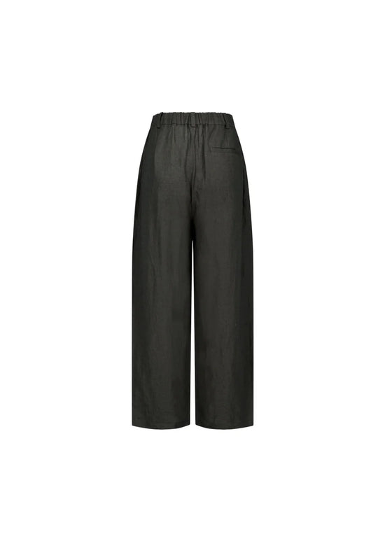 AMOMENTO linen two tuck wide pants