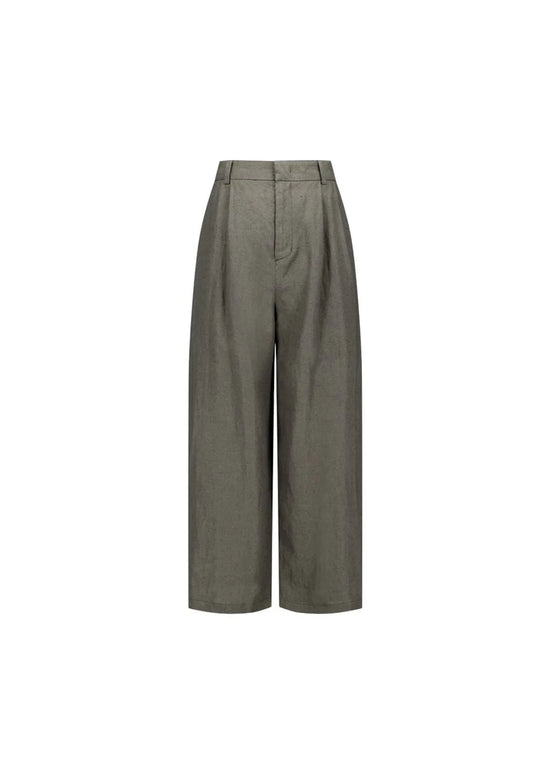 AMOMENTO linen two tuck wide pants