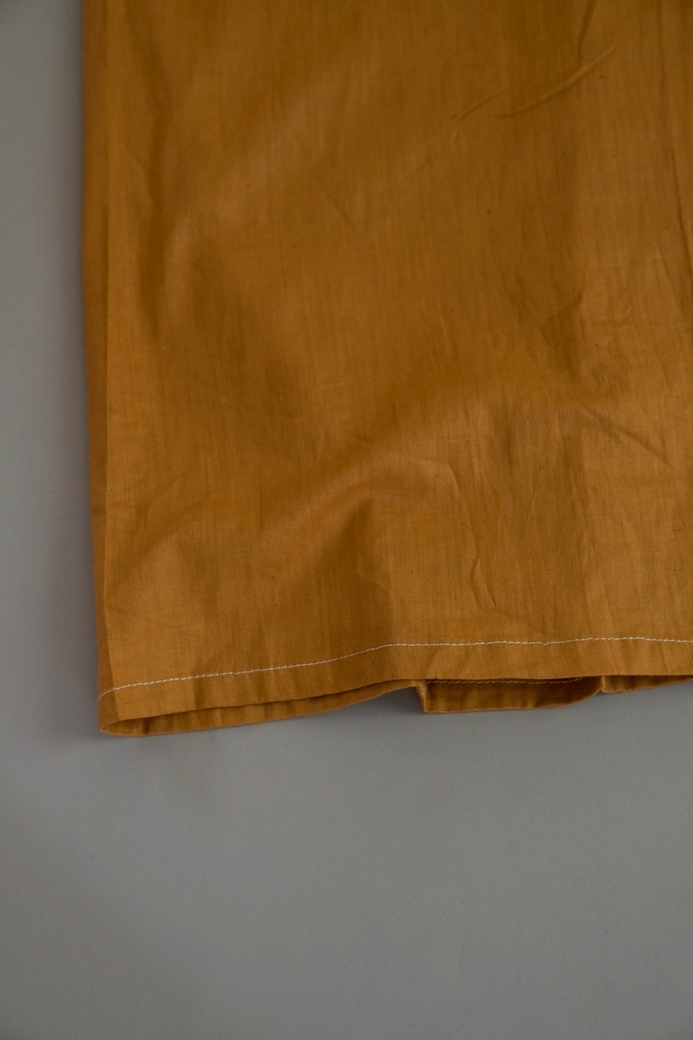 1910~1920's French Vintage Cotton Linen Duster coat with Chin