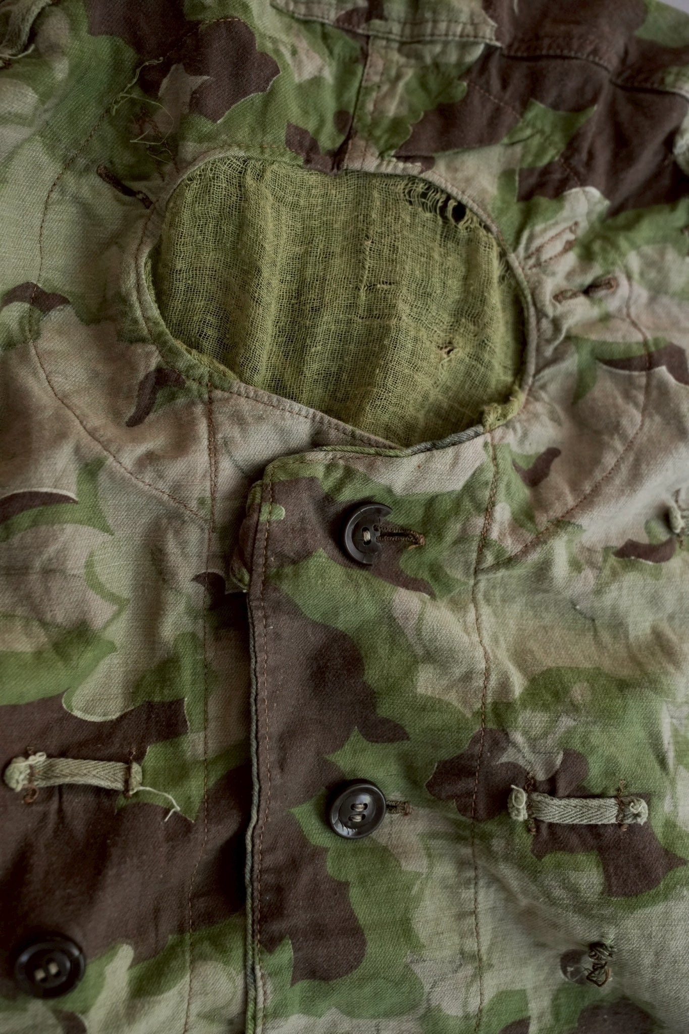 1950's Czechoslovakian Army Cloud Camouflage Reversible smock with