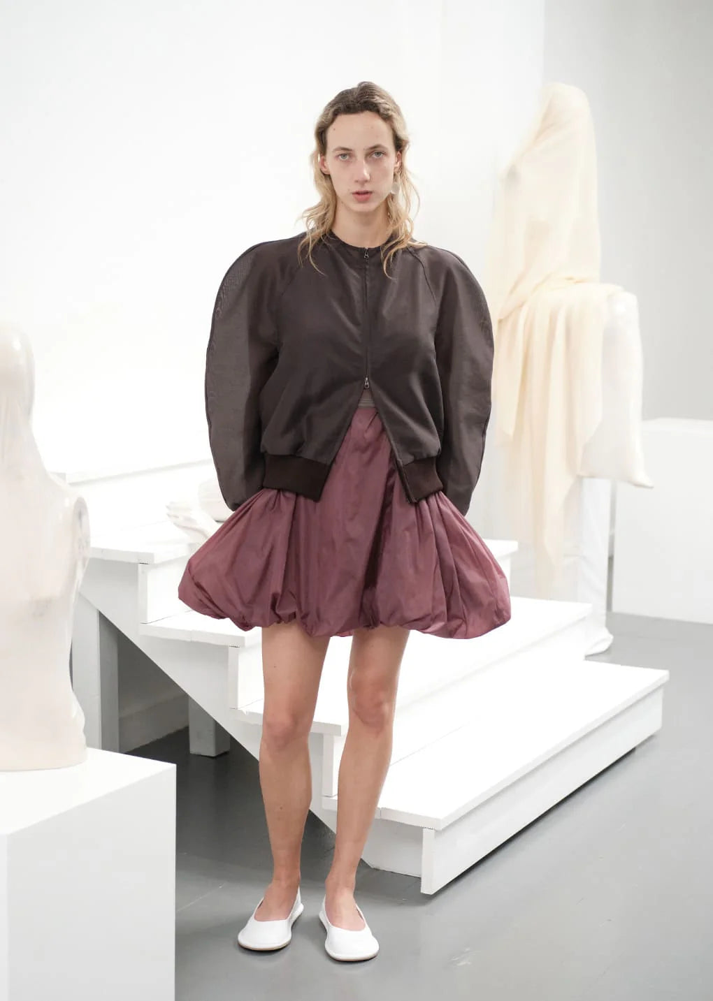 AMOMENTO mock neck organza jumper – Maison ma Manière AMOMENTO mock neck organza jumper – Maison ma Manière