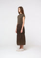 AMOMENTO nylon shirring skirt
