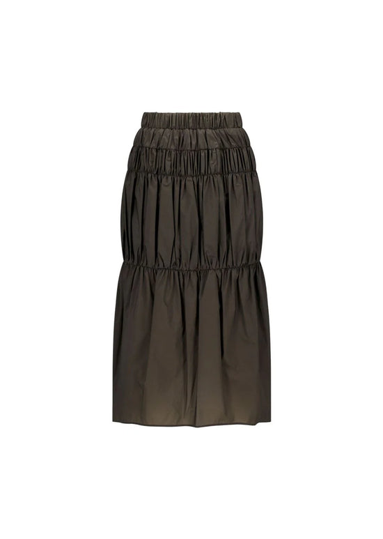 AMOMENTO nylon shirring skirt