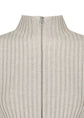 AMOMENTO ribbed high neck zip up