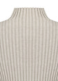 AMOMENTO ribbed high neck zip up