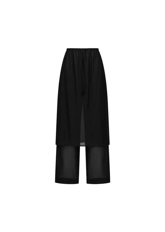 AMOMENTO sheer layered pants