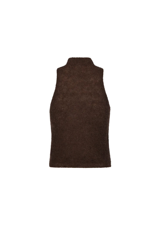 AMOMENTO sheer sleeveless top