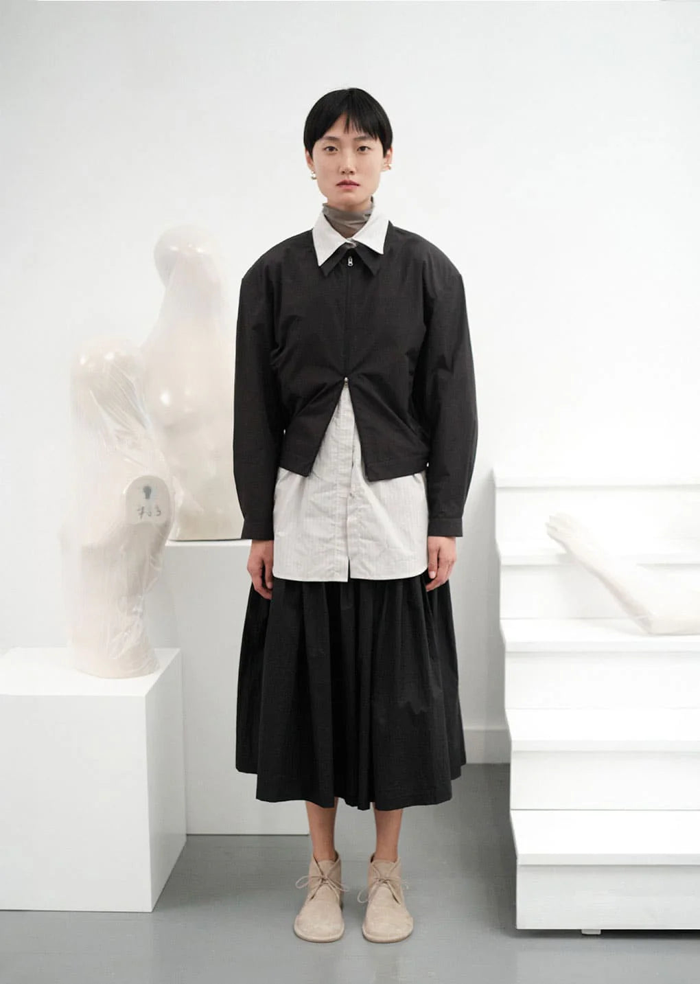 AMOMENTO shirring culotte pants – Maison ma Manière AMOMENTO shirring culotte pants – Maison ma Manière