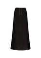 AMOMENTO velvet drawstring maxi skirt