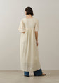 Sara mallika Cotton Jacquard Mirror Embroidery Dress