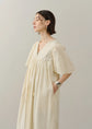 Sara mallika Cotton Jacquard Mirror Embroidery Dress