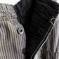 1930’S FRENCH VINTAGE FRENCH WORK FARMERS STRIPE COTTON WORK TROUSERS “BLACK MOLESKIN LINING “