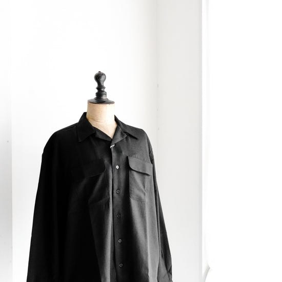 OPEN COLLAR L/S SHIRT