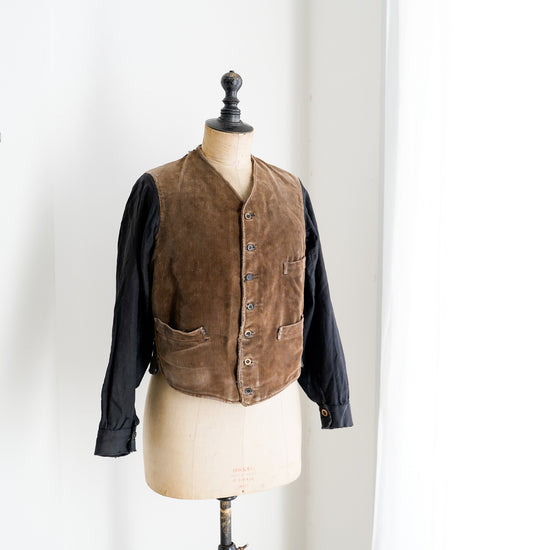 1920’s French Vintage Corduroy & cotton work jacket